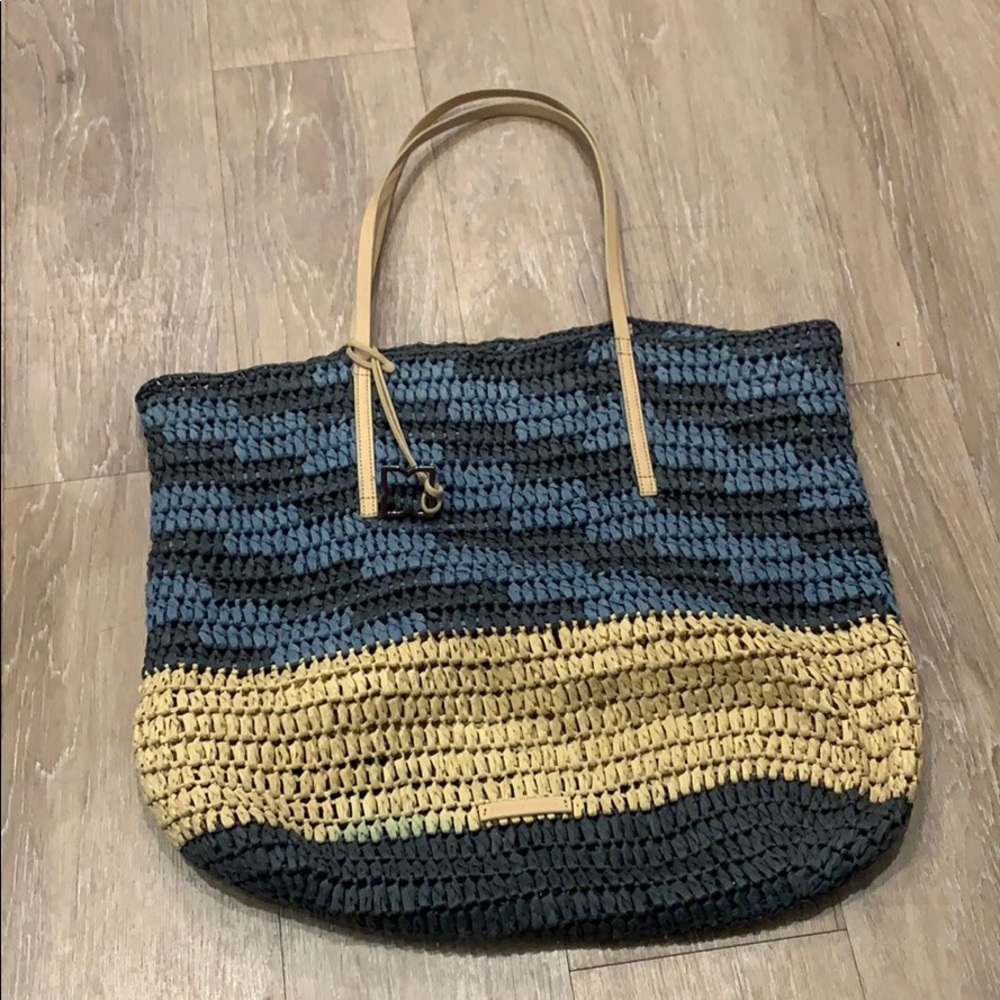 BCBG Maxazria Woven Beach Tote Bag